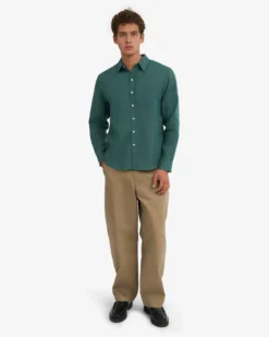 Linen Shirt - Ocean Green