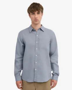 Linen Shirt - Steel Blue