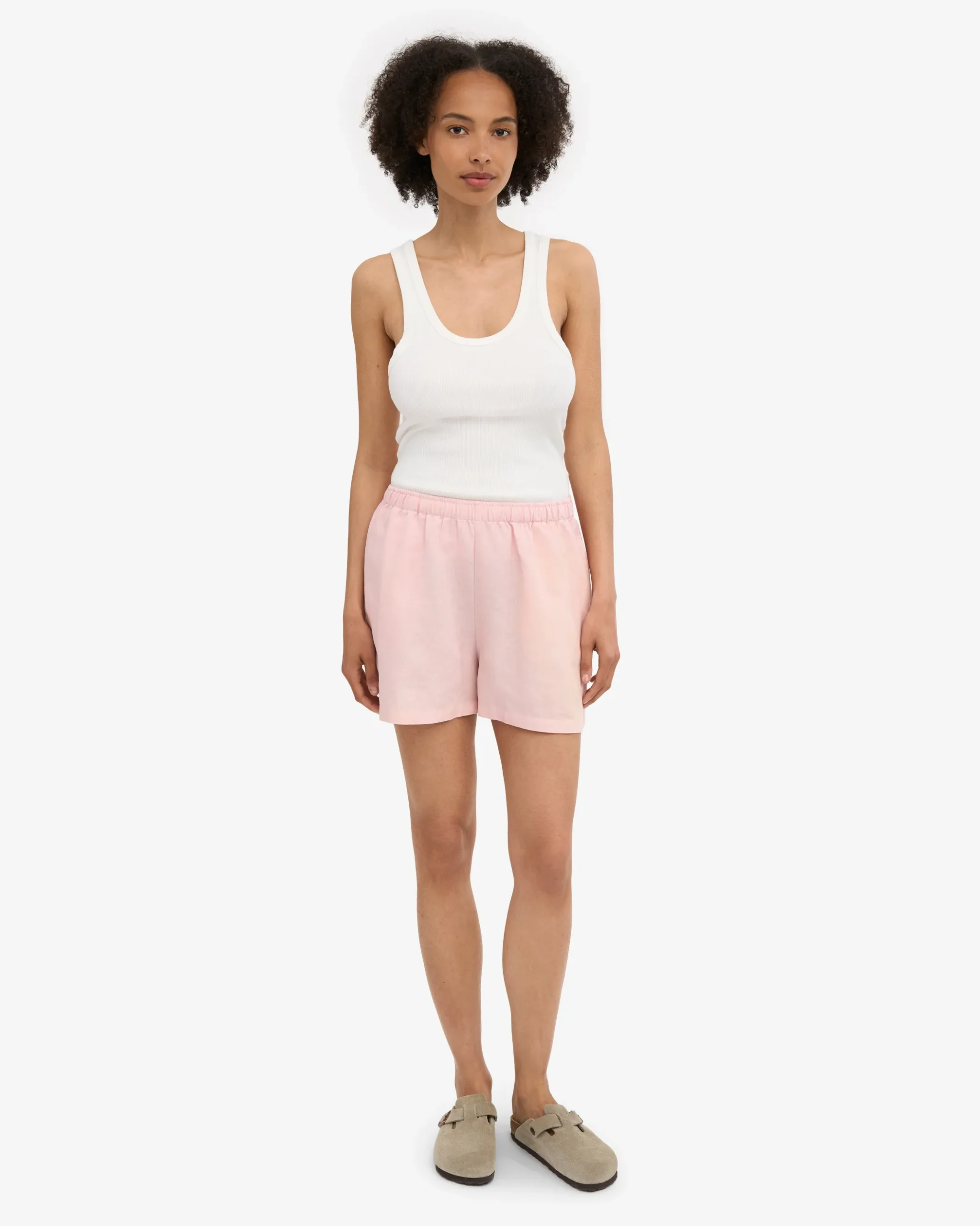 Linen Shorts - Faded Pink