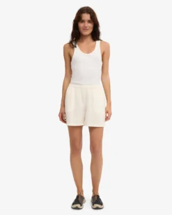 Linen Shorts - Ivory White