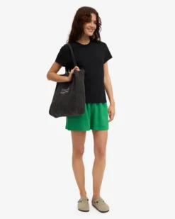 Linen Shorts - Kelly Green
