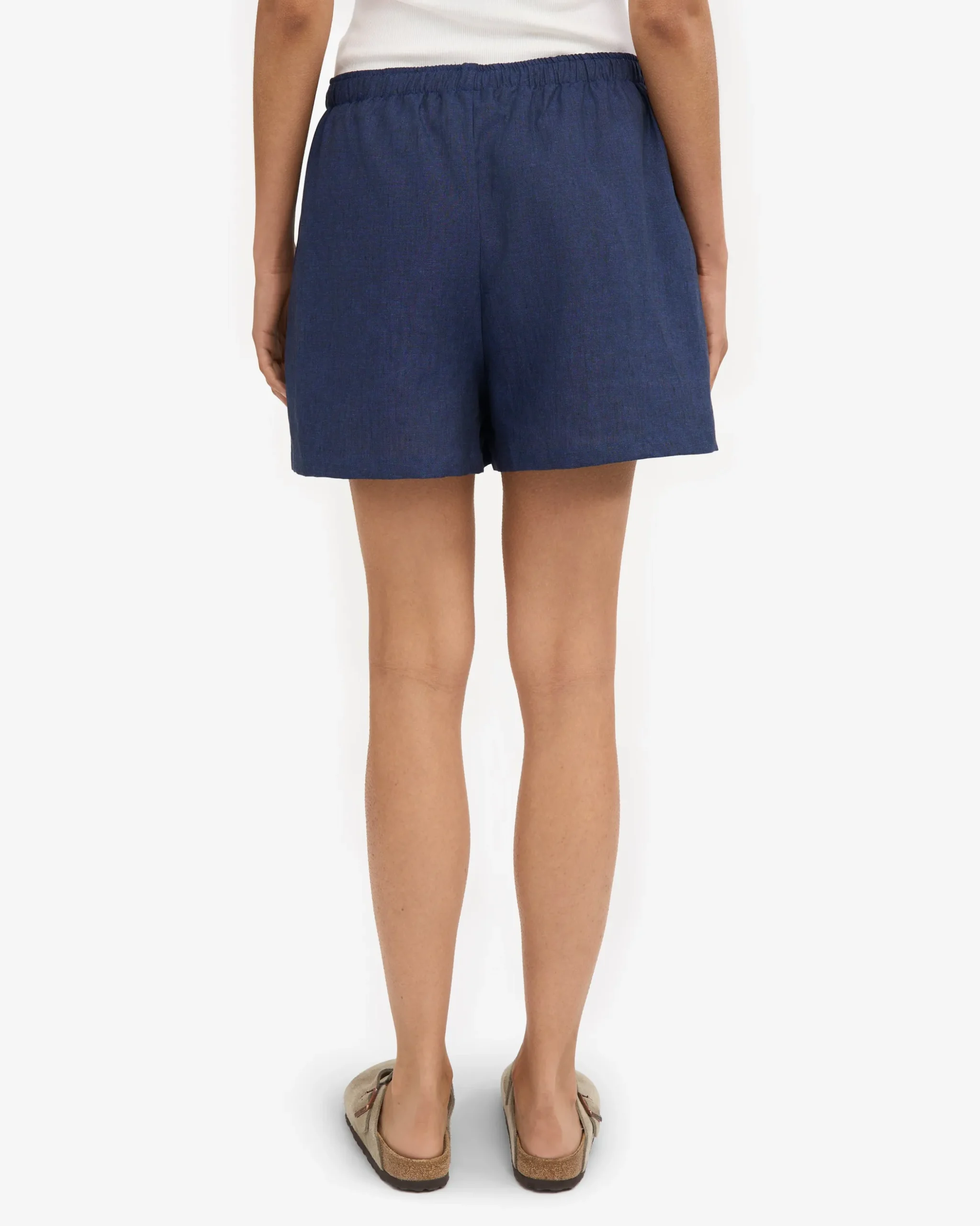 Linen Shorts - Marine Blue