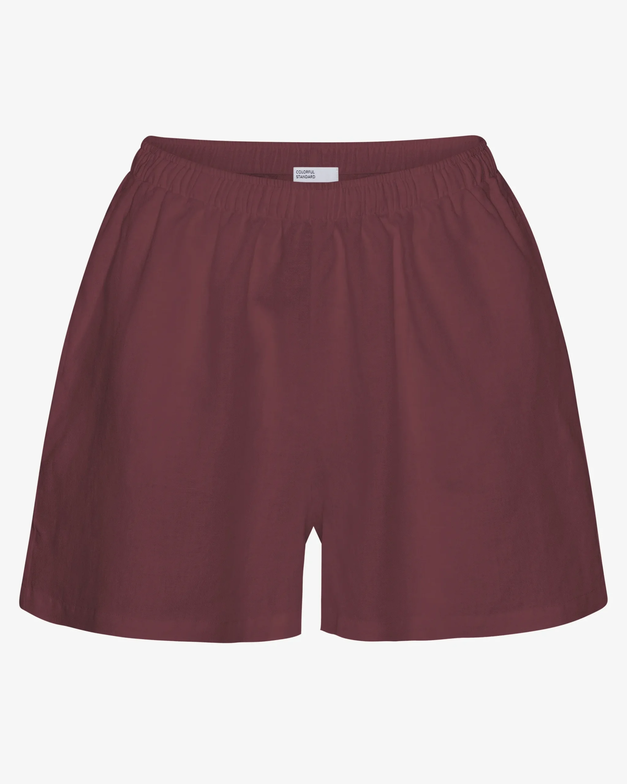 Linen Shorts - Oxblood Red