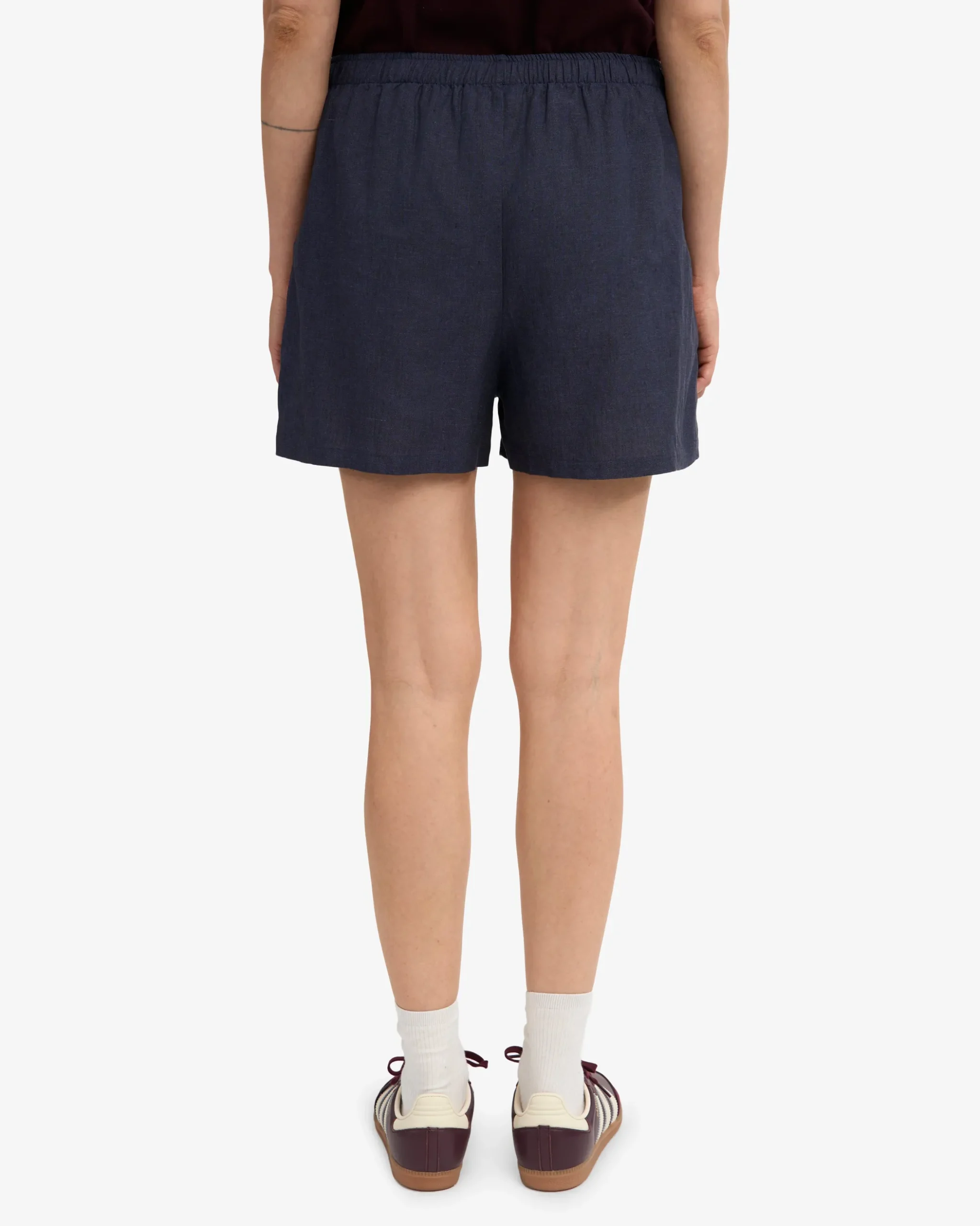 Linen Shorts - Petrol Blue