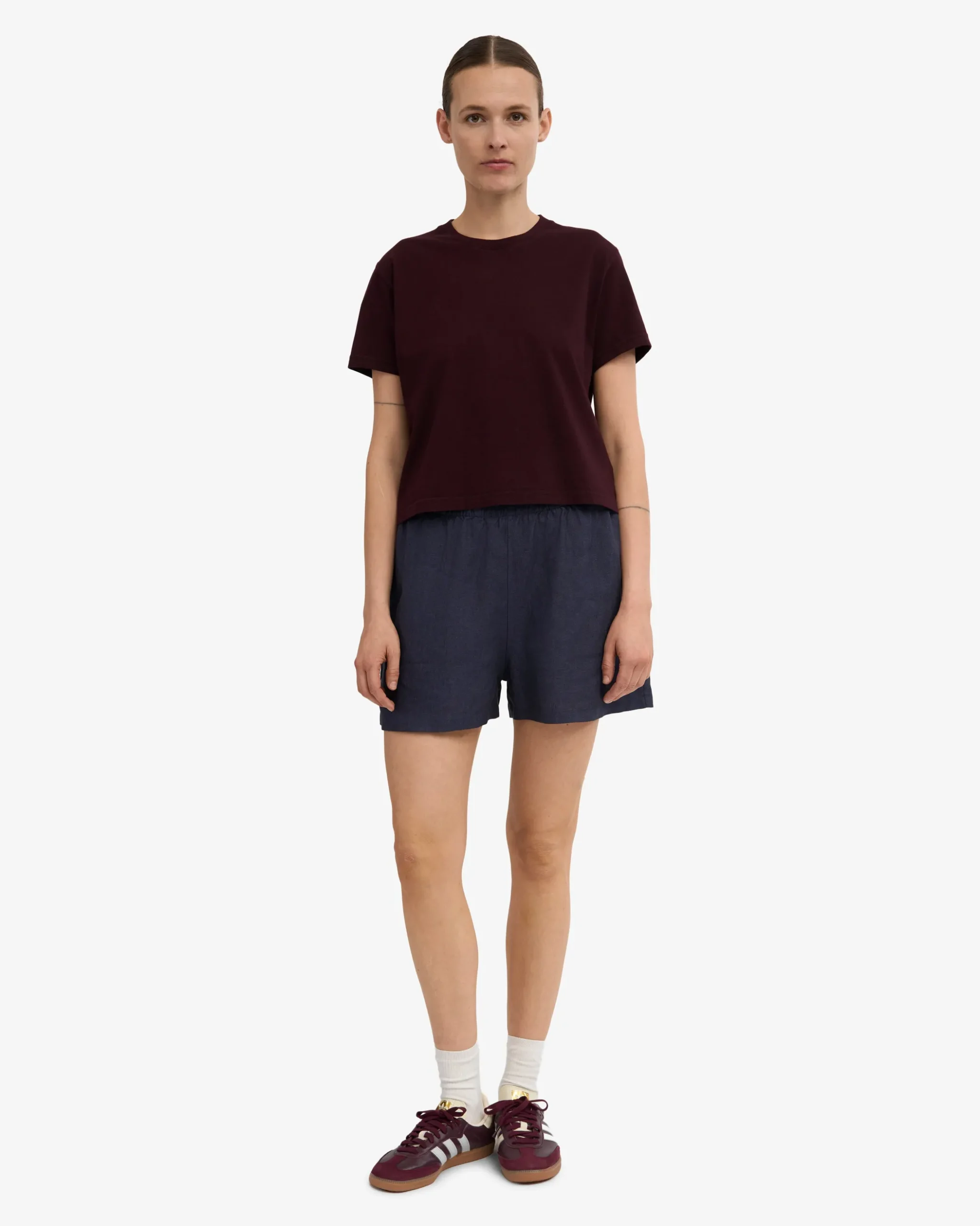 Linen Shorts - Petrol Blue