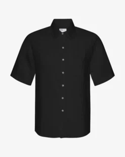 Linen SS Shirt - Deep Black