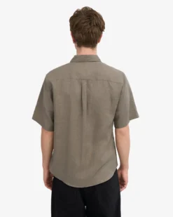 Linen SS Shirt - Dusty Olive