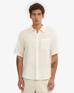 Linen SS Shirt - Ivory White