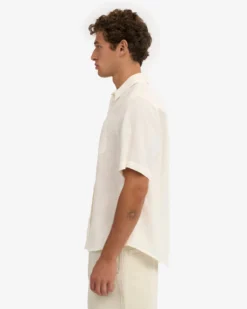 Linen SS Shirt - Ivory White