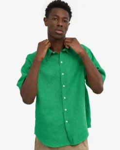 Linen SS Shirt - Kelly Green