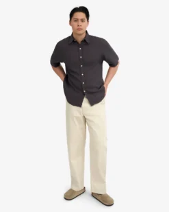 Linen SS Shirt - Lava Grey