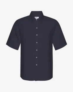 Linen SS Shirt - Navy Blue