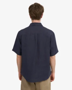 Linen SS Shirt - Navy Blue