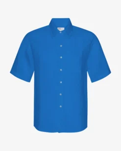 Linen SS Shirt - Pacific Blue