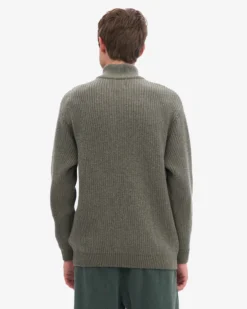 Merino Quarter Zip - Dusty Olive