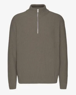 Merino Quarter Zip - Dusty Olive