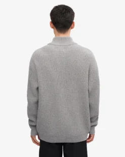 Merino Quarter Zip - Heather Grey