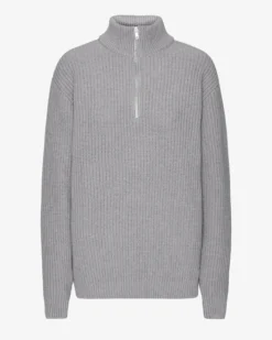 Merino Quarter Zip - Heather Grey