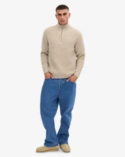 Merino Quarter Zip - Ivory White