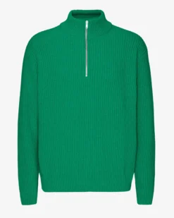 Merino Quarter Zip - Kelly Green