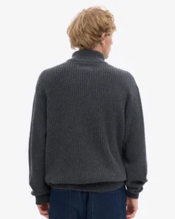 Merino Quarter Zip - Lava Grey