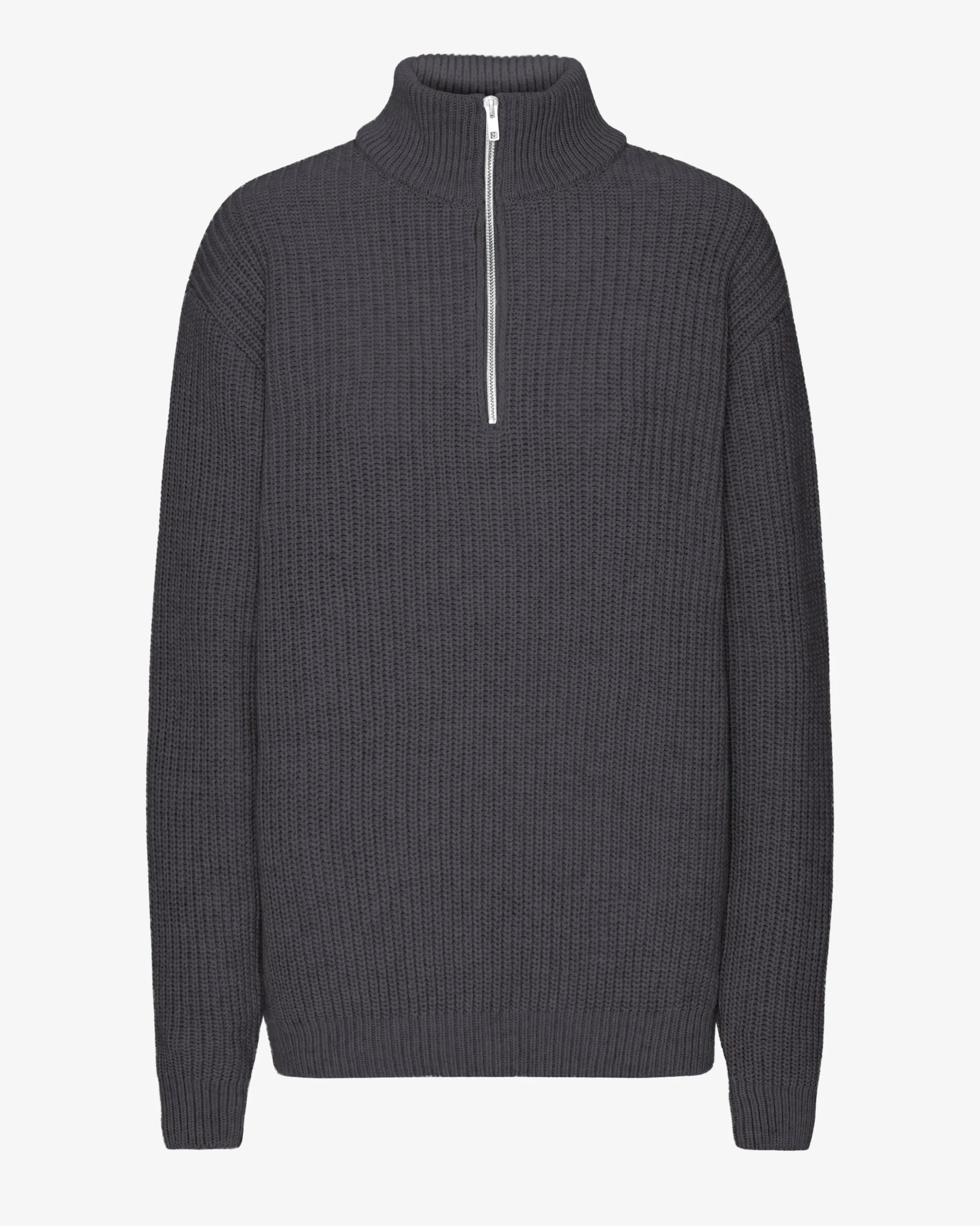 Merino Quarter Zip - Lava Grey