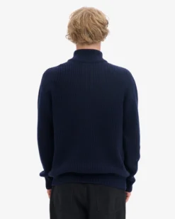 Merino Quarter Zip - Navy Blue