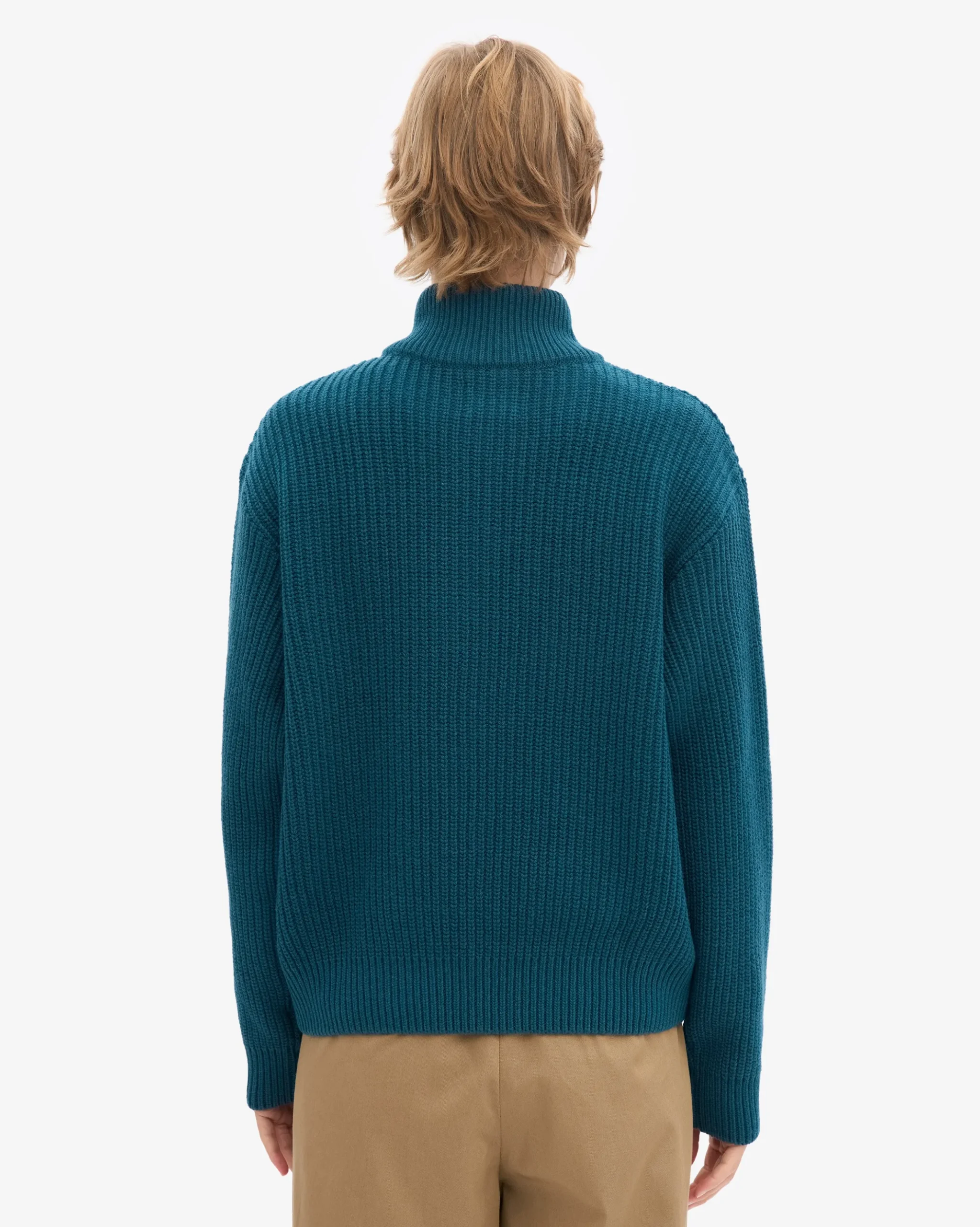 Merino Quarter Zip - Ocean Green