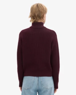 Merino Quarter Zip - Oxblood Red