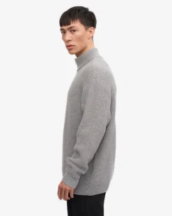 Merino Quarter Zip - Petrol Blue