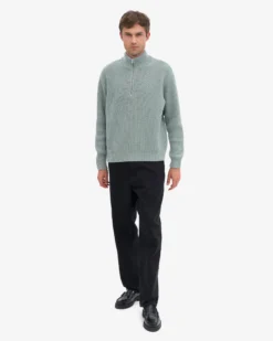 Merino Quarter Zip - Steel Blue