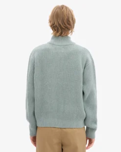 Merino Quarter Zip - Steel Blue