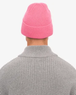 Merino Wool Beanie - Bubblegum Pink