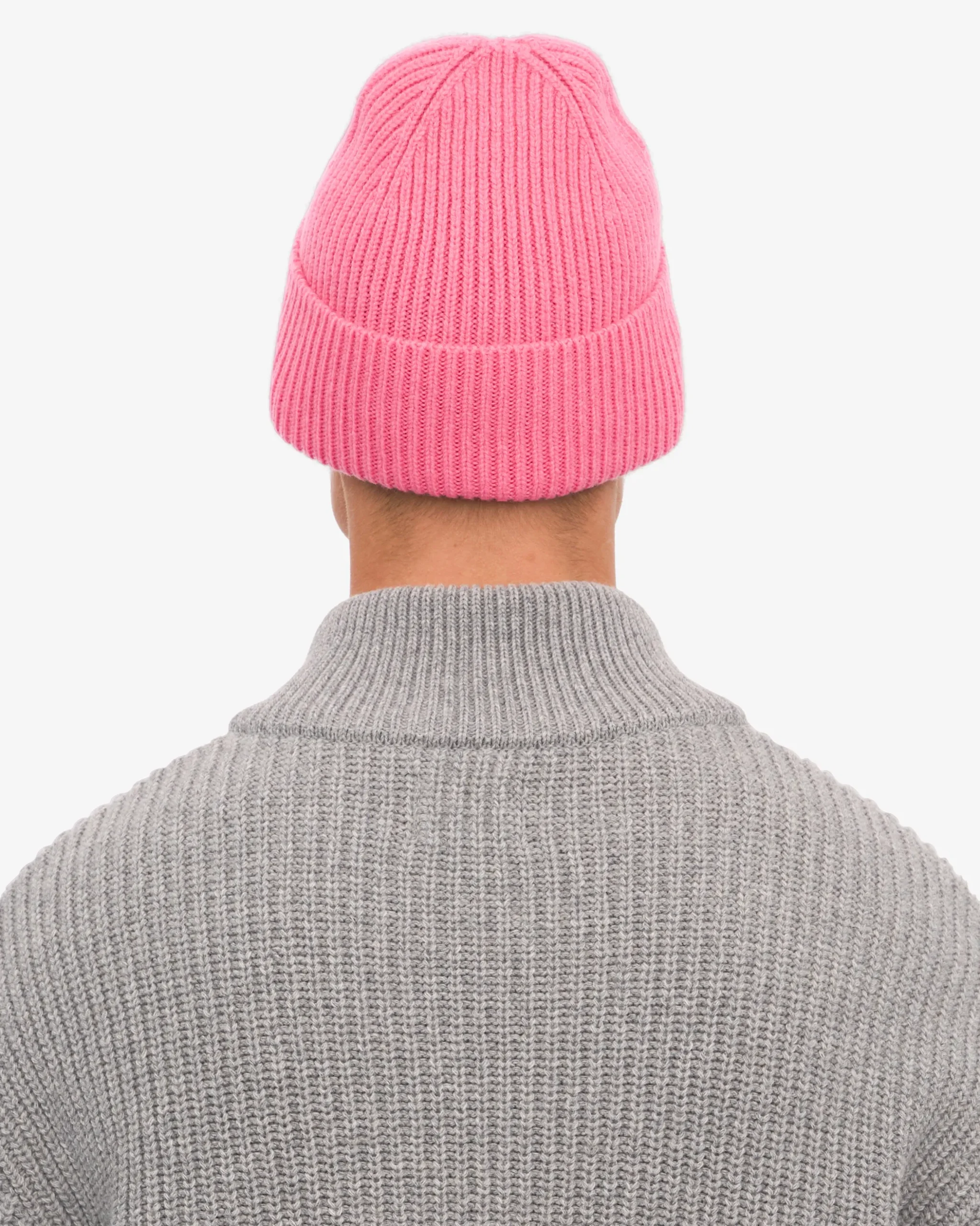 Merino Wool Beanie - Bubblegum Pink