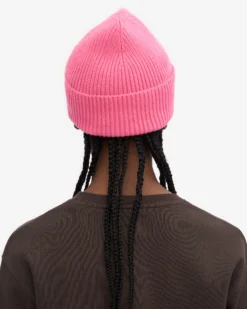 Merino Wool Beanie - Bubblegum Pink