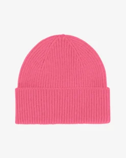 Merino Wool Beanie - Bubblegum Pink