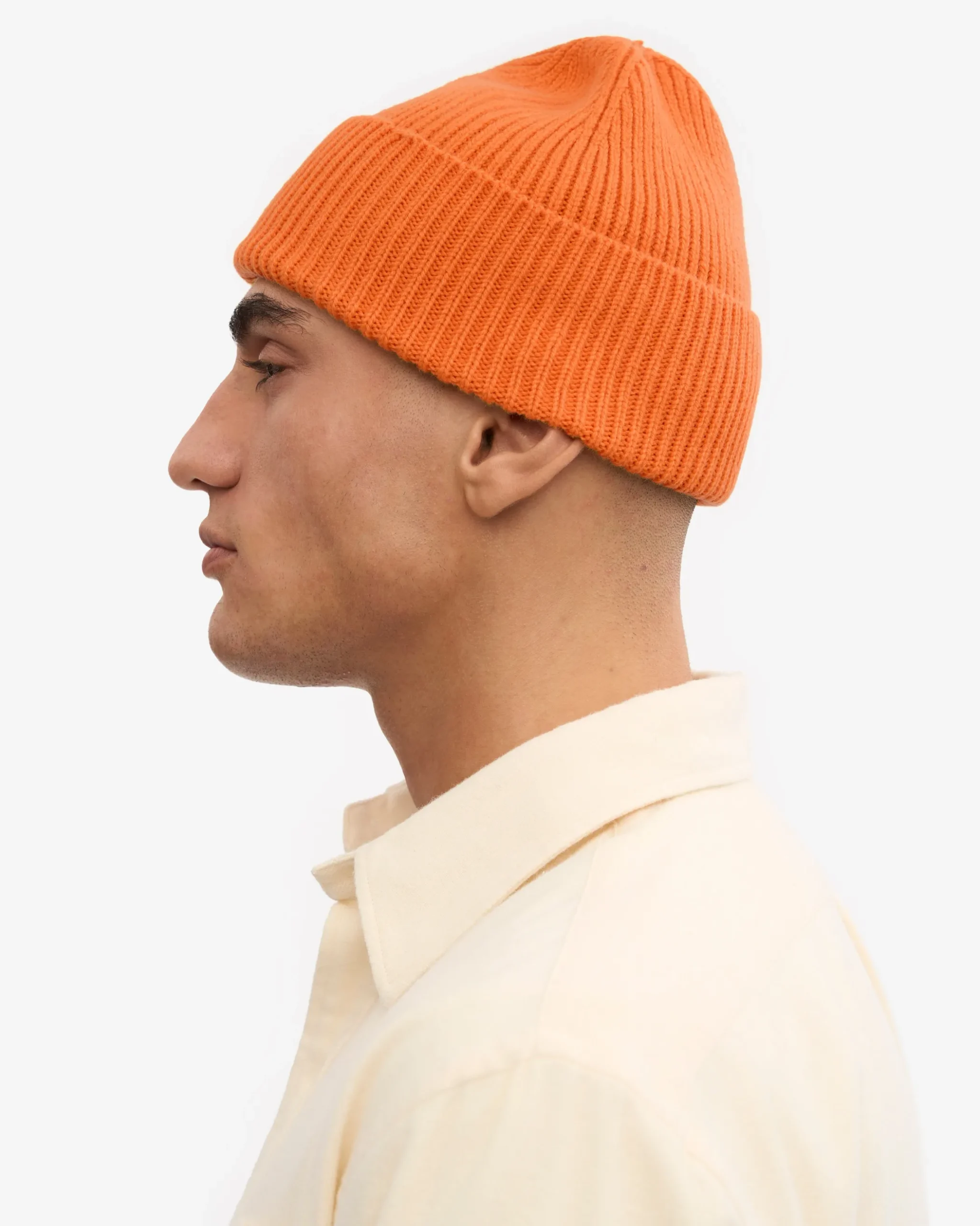 Merino Wool Beanie - Burned Orange