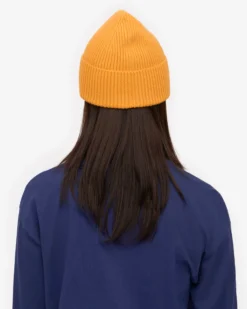 Merino Wool Beanie - Burned Yellow