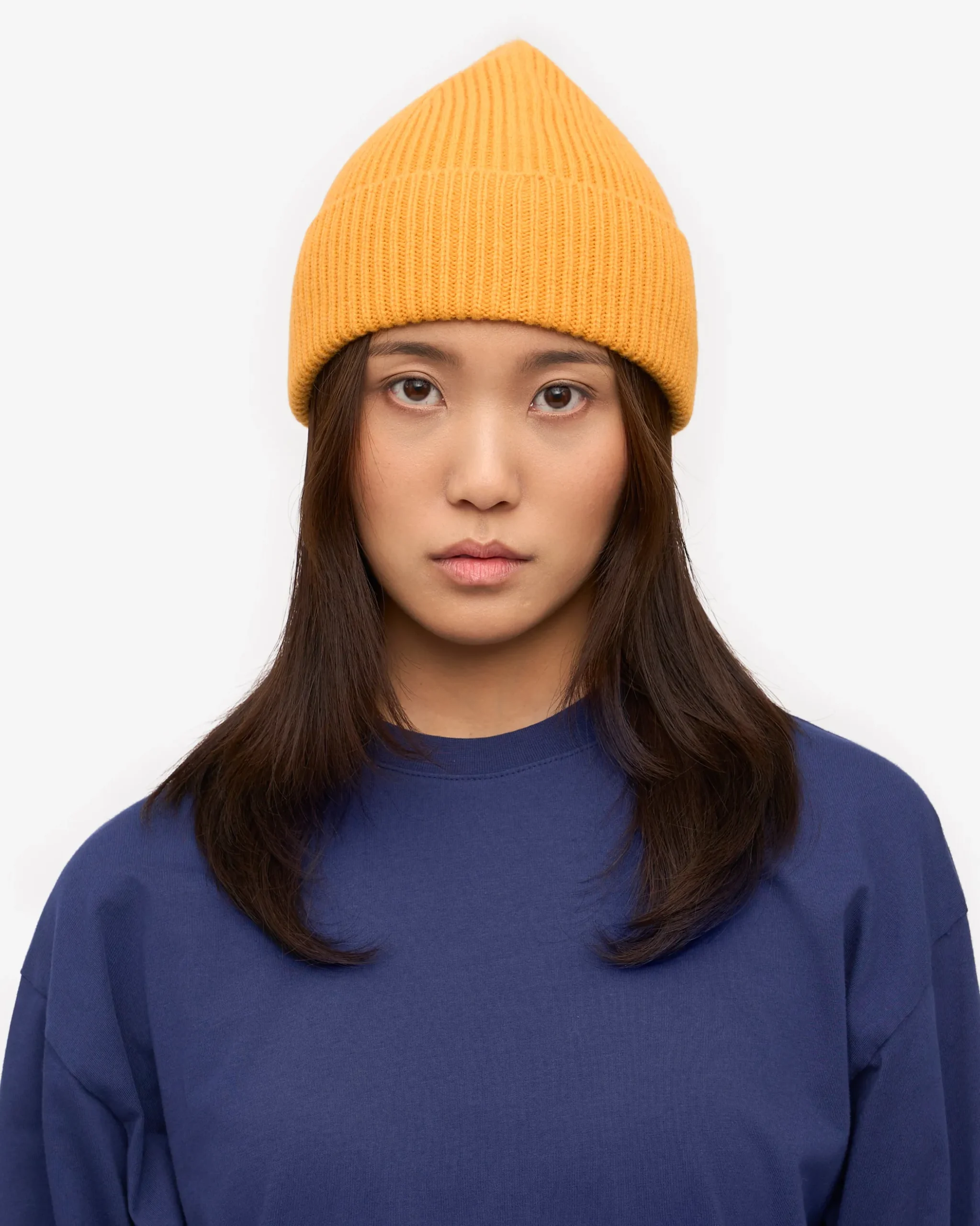 Merino Wool Beanie - Burned Yellow