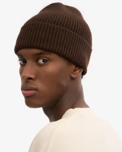 Merino Wool Beanie - Coffee Brown
