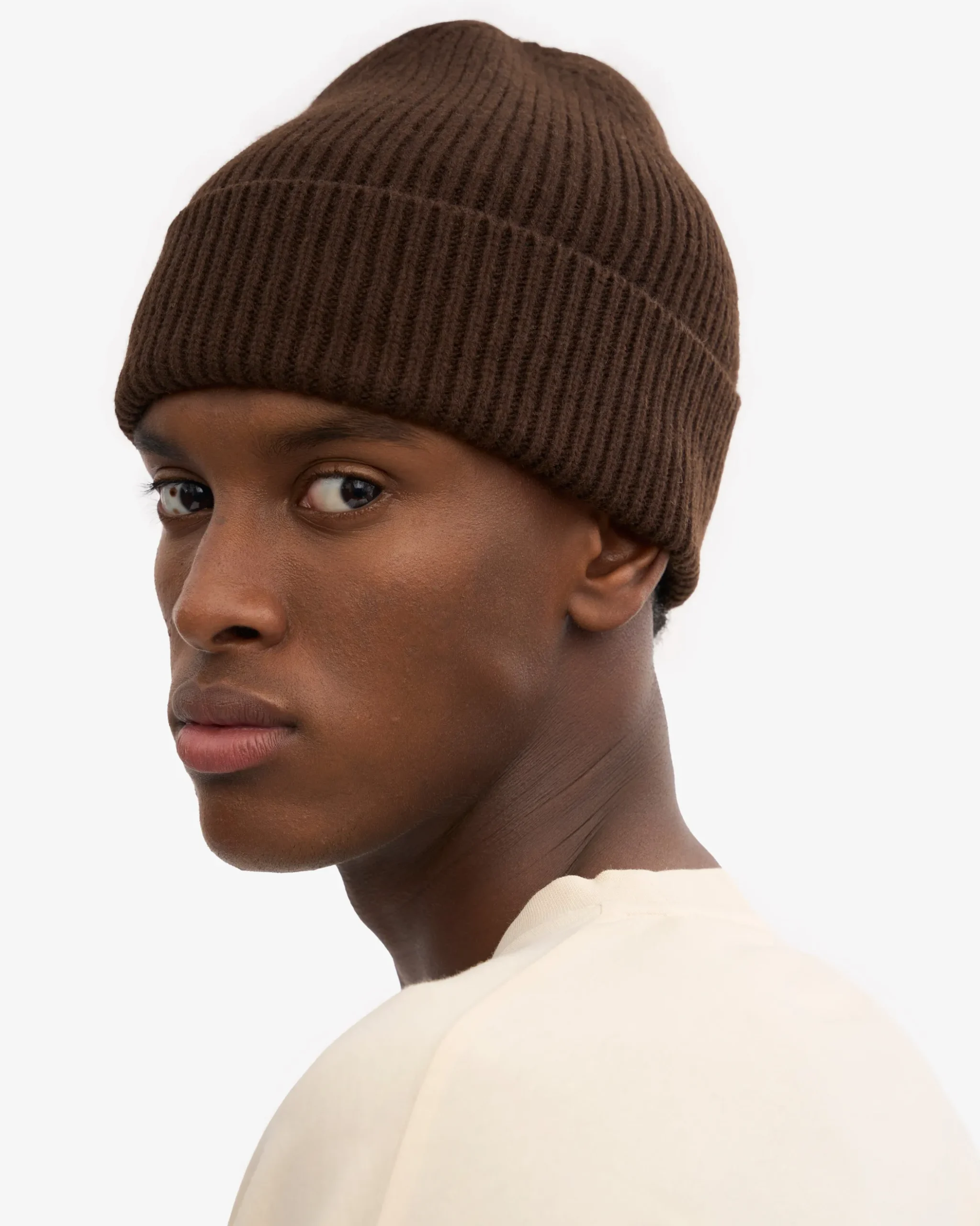 Merino Wool Beanie - Coffee Brown