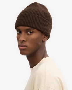 Merino Wool Beanie - Coffee Brown