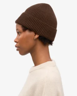 Merino Wool Beanie - Coffee Brown