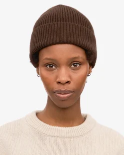 Merino Wool Beanie - Coffee Brown