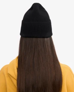 Merino Wool Beanie - Deep Black
