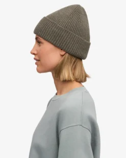Merino Wool Beanie - Dusty Olive