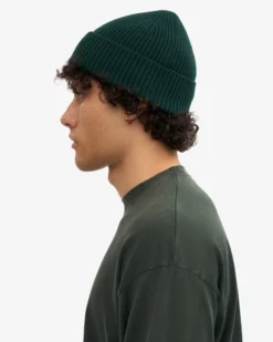 Merino Wool Beanie - Emerald Green