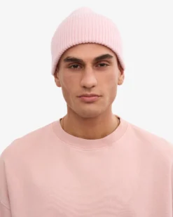 Merino Wool Beanie - Faded Pink
