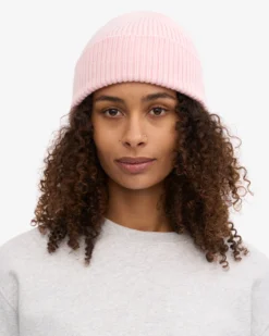 Merino Wool Beanie - Faded Pink