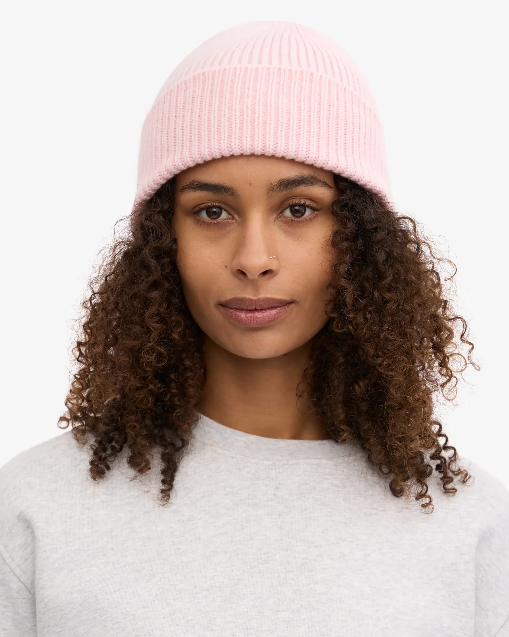 Merino Wool Beanie - Faded Pink